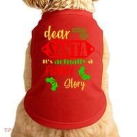 Dear Santa It's Actually A Funny Story Doggie Tank thumb 0