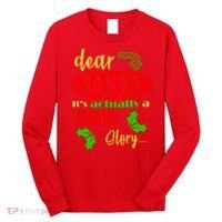 Dear Santa It's Actually A Funny Story Long Sleeve Shirt thumb 0