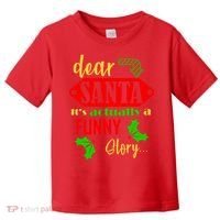 Dear Santa It's Actually A Funny Story Toddler T-Shirt thumb 0