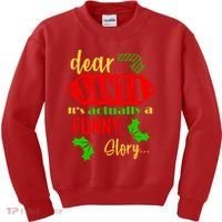 Dear Santa It's Actually A Funny Story Kids Sweatshirt thumb 0