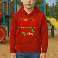 Dear Santa It's Actually A Funny Story Kids Hoodie thumb 2