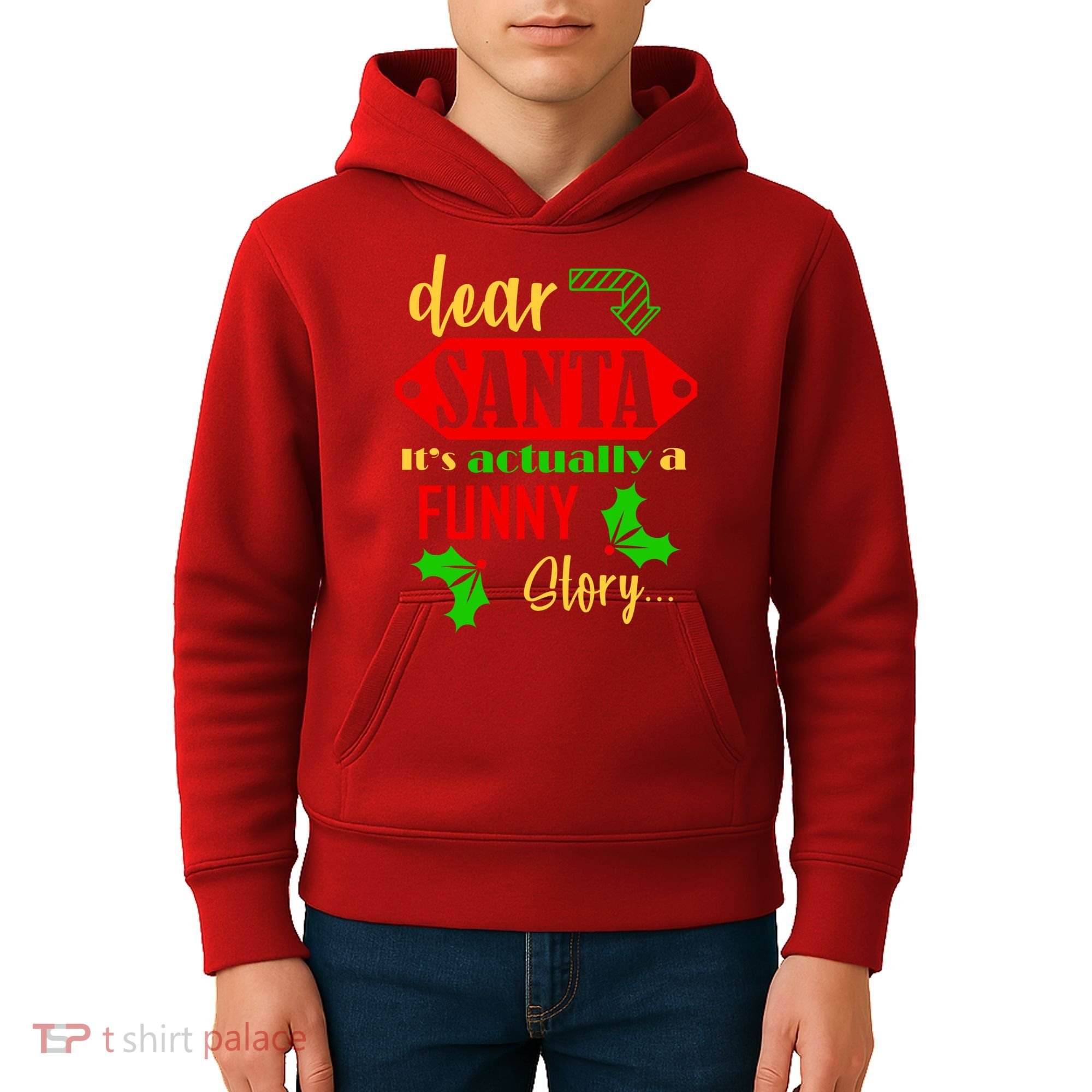 Dear Santa It's Actually A Funny Story Kids Hoodie