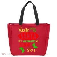 Dear Santa It's Actually A Funny Story Tote Bag thumb 0