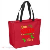 Dear Santa It's Actually A Funny Story Tote Bag thumb 2