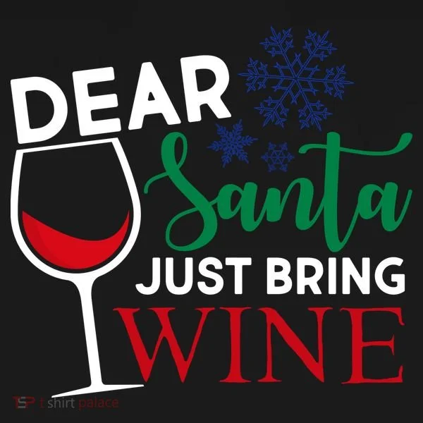 Dear Santa Just Bring Wine Doggie Tank