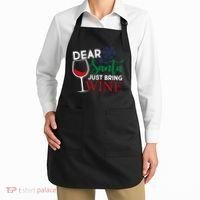 Dear Santa Just Bring Wine Apron thumb 2
