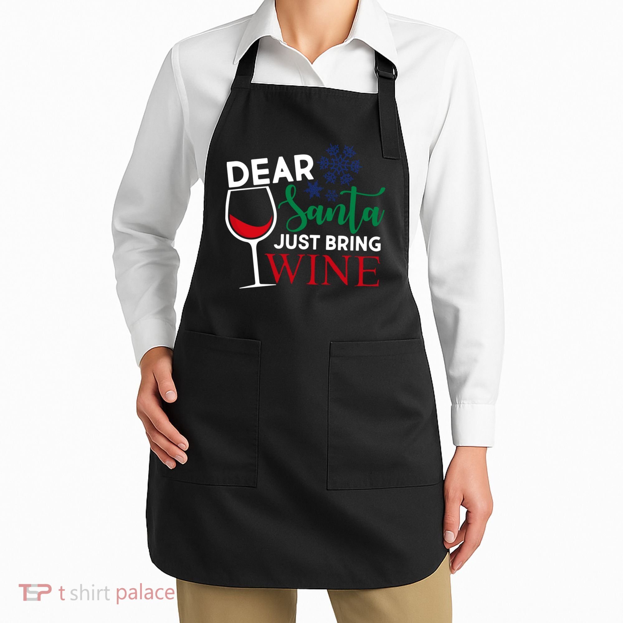 Dear Santa Just Bring Wine Apron