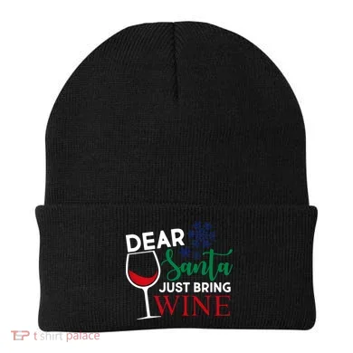 Dear Santa Just Bring Wine Beanie