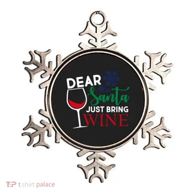 Dear Santa Just Bring Wine Ornament