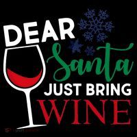 Dear Santa Just Bring Wine Kids Long Sleeve Shirt thumb 2