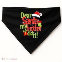 Dear Santa My Brother Did It USA-Made Doggie Bandana thumb 0