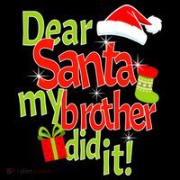 Dear Santa My Brother Did It Kids Long Sleeve Shirt thumb 2