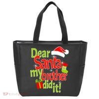 Dear Santa My Brother Did It Tote Bag thumb 0