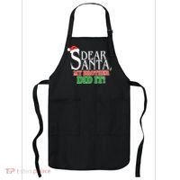 Dear Santa My Brother Did It Funny Christmas Apron thumb 0