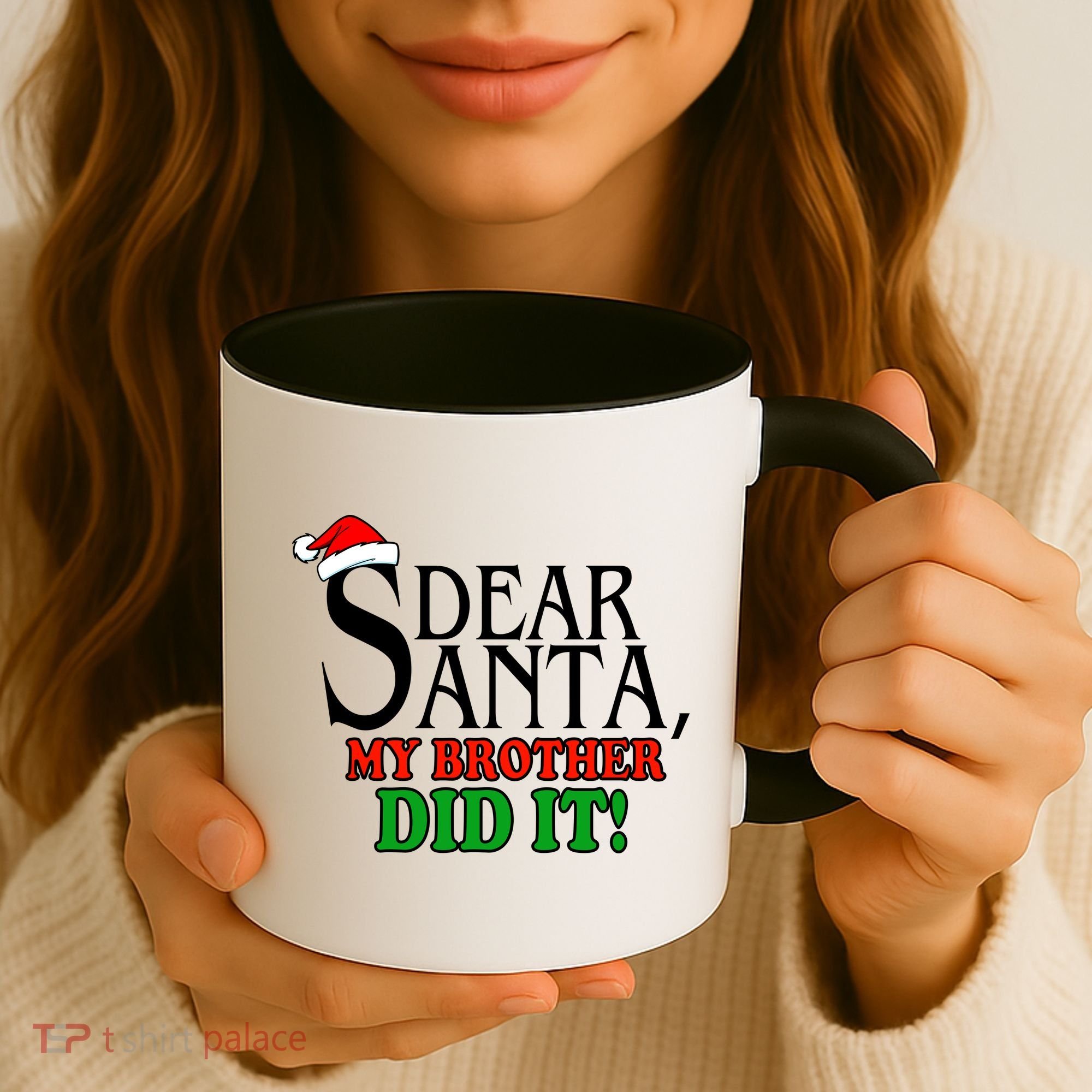 Dear Santa My Brother Did It Funny Christmas Coffee Mug