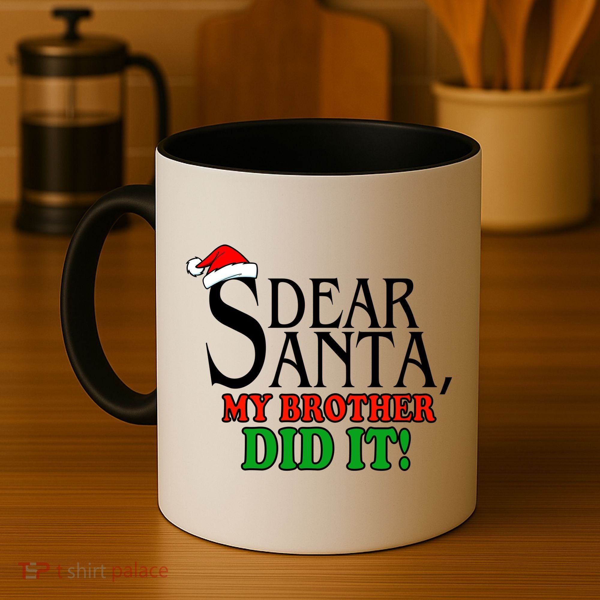 Dear Santa My Brother Did It Funny Christmas Coffee Mug