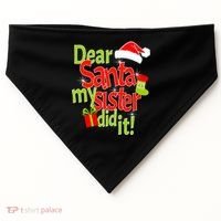 Dear Santa My Sister Did It USA-Made Doggie Bandana thumb 0