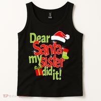 Dear Santa My Sister Did It Tank Top thumb 2