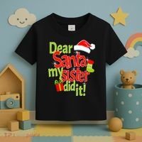 Dear Santa My Sister Did It Toddler T-Shirt thumb 3