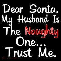 Dear Santa Naughty Husband Women's Hoodie thumb 2