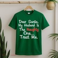 Dear Santa Naughty Husband T-Shirt thumb 2
