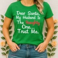 Dear Santa Naughty Husband Women's T-Shirt thumb 2