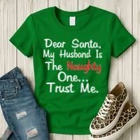 Dear Santa Naughty Husband Women's T-Shirt thumb 3