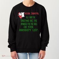 Dear Santa Naughty List Girls Numbers Funny Women's Sweatshirt thumb 0