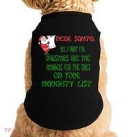 Dear Santa Naughty List Girls Numbers Funny Doggie Tank thumb 0