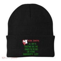 Dear Santa Naughty List Girls Numbers Funny Beanie thumb 0
