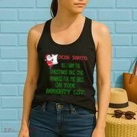 Dear Santa Naughty List Girls Numbers Funny Women's Tank Top thumb 2