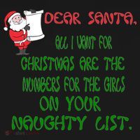 Dear Santa Naughty List Girls Numbers Funny Women's Tank Top thumb 5