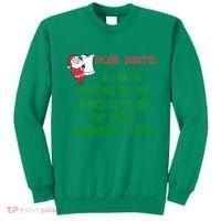 Dear Santa Naughty List Girls Numbers Funny Sweatshirt thumb 0