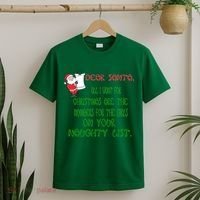 Dear Santa Naughty List Girls Numbers Funny T-Shirt thumb 2