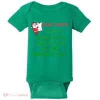 Dear Santa Naughty List Girls Numbers Funny Baby Bodysuit thumb 0