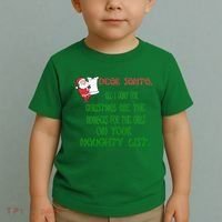 Dear Santa Naughty List Girls Numbers Funny Toddler T-Shirt thumb 2