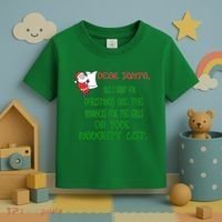 Dear Santa Naughty List Girls Numbers Funny Toddler T-Shirt thumb 3