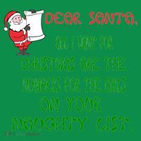 Dear Santa Naughty List Girls Numbers Funny Toddler T-Shirt thumb 4