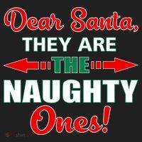 Dear Santa Naughty Ones Funny Christmas Women's Sweatshirt thumb 2