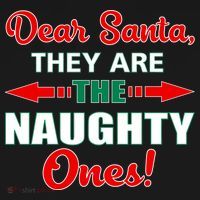 Dear Santa Naughty Ones Funny Christmas Backpack thumb 2