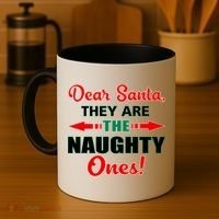 Dear Santa Naughty Ones Funny Christmas Coffee Mug thumb 4