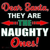 Dear Santa Naughty Ones Funny Christmas Women's Hoodie thumb 2