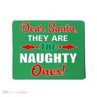Dear Santa Naughty Ones Funny Christmas Mousepad thumb 0