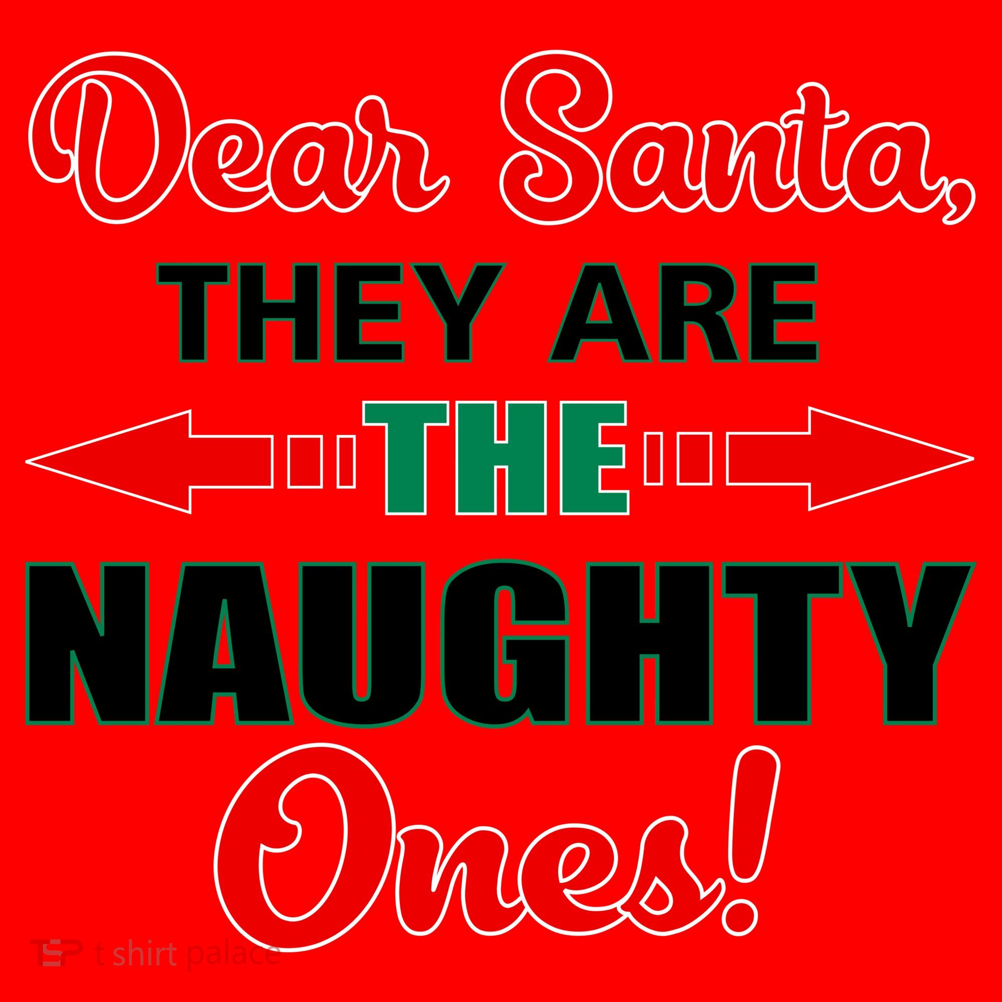 Dear Santa Naughty Ones Funny Christmas Santa Hat