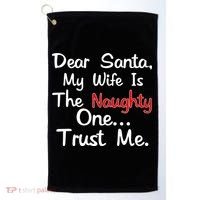 Dear Santa Naughty Wife Golf Towel thumb 0