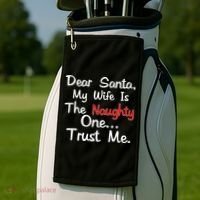 Dear Santa Naughty Wife Golf Towel thumb 2