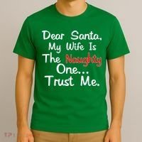 Dear Santa Naughty Wife T-Shirt thumb 3