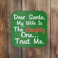 Dear Santa Naughty Wife Coaster thumb 0