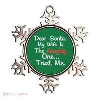 Dear Santa Naughty Wife Ornament thumb 0