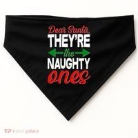 Dear Santa They're The Naughty Ones USA-Made Doggie Bandana thumb 0